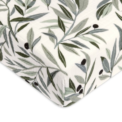 Olive green 2024 crib sheet