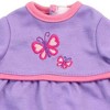 Sophia's Embroidered Butterfly Sleeper for 15" Baby Dolls, Lavender/Pink - 4 of 4