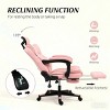 Reclining Gaming Office Chair with Adjustable Headrest and Footrest, Padded Seat and Lumbar Support for Home or Study Room -3irtyhousy - 2 of 4