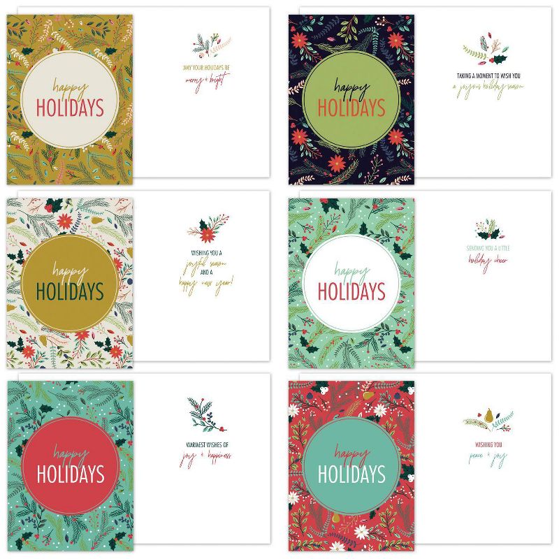 24ct Christmas Pines Typography Holiday Card Assortment - Masterpiece Studios, 2 of 3