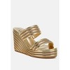 Benched Metallic Faux Leather Wedge Sandals Women - 2 of 4