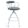 SKRAN 26''Modern Industrial Swivel Chairs Home Bar Barstools With Backs Set of 2, Fabric Seat with Metal Frame,for Kitchen, Living Room, Pub - 4 of 4