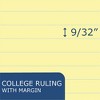 Roaring Spring WIDE Landscape Format Writing Pad, Unpunched with Standard Back, Medium/College Rule, 40 Canary-Yellow 11 x 9.5 Sheets - 3 of 4