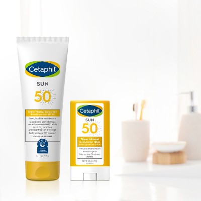 Cetaphil Sheer Mineral Sunscreen for Face &#38; Body - SPF 50 - 3 fl oz
