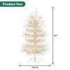 SeaCamel 6FT Pre-Lit Aspen Fir Artificial Christmas Tree - 623 Snow Flocked Tips, 420 Warm White LEDs, Hinged for Holiday Home & Party Decor - 3 of 4