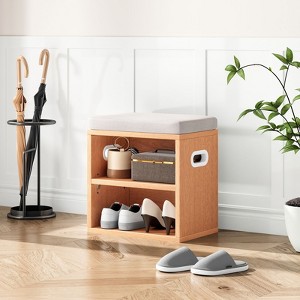 Kumasinova Shoe Storage Bench with Cushioned Seat,Flexible Modular Design Shoe Rack,Shoe Storage Cabinet for Entryway,Hallways,Living Room - 1 of 4