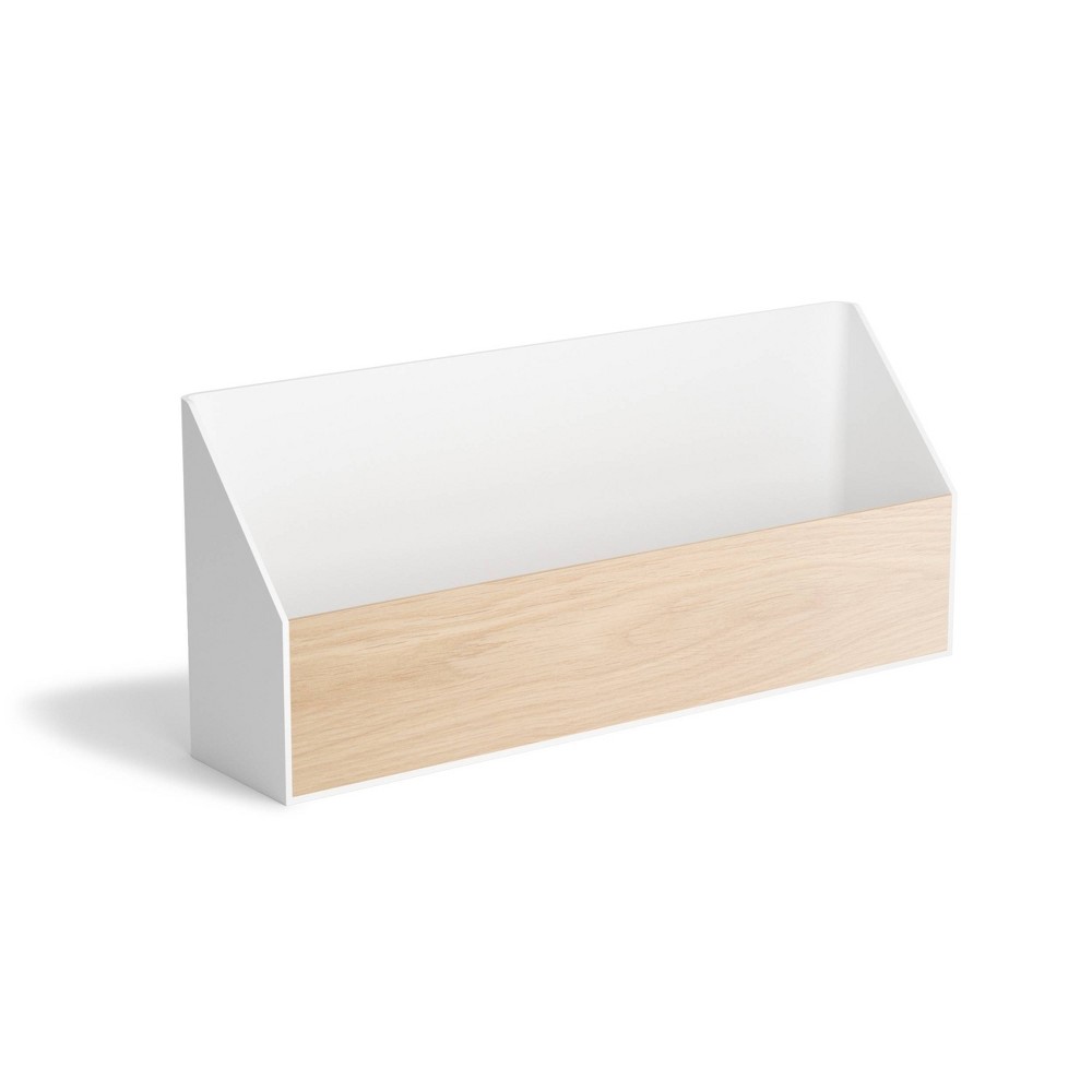 U Brands x RiOrganize Modern Plastic & Wood Wall Bin