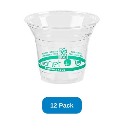 Planet+ 9-10 oz Cold Cup Corn Plastic - Pack of 12