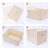 Unique Bargains Fabric Foldable Closet Storage Bins with Handles - 3 of 4