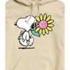 Men's - Peanuts - Snoopy With Daisy Graphic Fleece Pullover Hoodie - 2 of 4