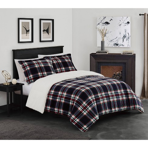 Life at Home 3 Piece Comforter Bed Set- Full/ Queen- Grey Buffalo