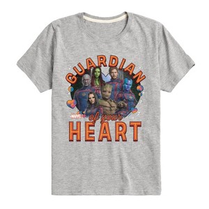 Boys' - Marvel - Guardian Of Your Heart Valentine Short Sleeve Graphic T-Shirt - 1 of 4