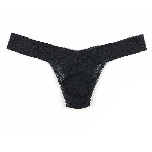 Hanky Panky Women's Daily Lace Low Rise Thong - One Size - Black : Target