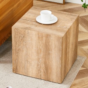 VYNXARIA Modern Square MDF Coffee Table with Light Wood Texture - 1 of 4