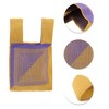 Unique Bargains Reusable Mesh Net Grocery Tote Bags Purple Yellow 14.17"x7.87" 1 Pc - 2 of 4