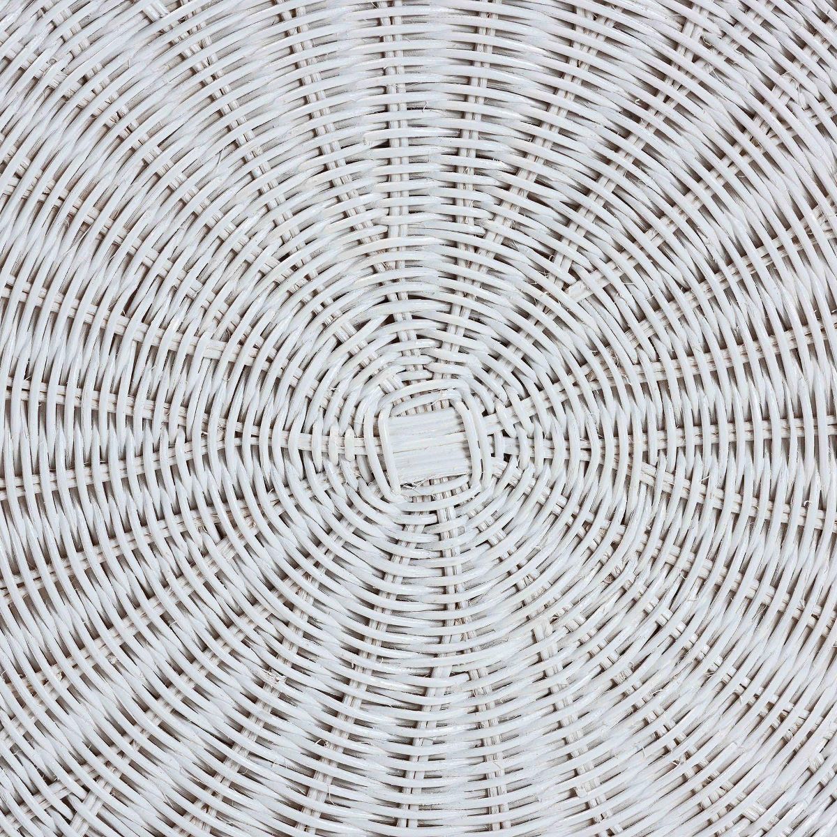 bali & pari Palm Scalloped Rattan Coffee Table Chalk White - thumbnail 2
