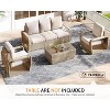 AMERLIFE 3-Piece Outdoor Patio Furniture Set, 82" Rattan Sofa & 2 Wicker Chairs - 2 of 4