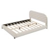 NicBex Queen Upholstered Platform Bed Frame with Velvet Curve-Shaped Headboard,Solid Wood Slats Support,No Box Spring Needed,Easy Assembly,Beige/Gray - 3 of 4