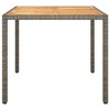 vidaXL Patio Table, 35.4"x35.4"x29.5" Poly Rattan and Acacia Wood Gray - 4 of 4