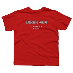 Boy's Design By Humans Error 404 Costume not found, Halloween Design By InfaredDesigns T-Shirt - 1 of 3