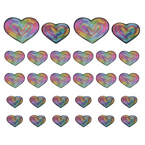 Unique Bargains Sequin Heart Iron on Patches Applique Patches - 1 of 4