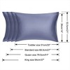 PiccoCasa Soft Sold Luxury Zipper Closure Silky Satin Pillowcases 2 Pcs - 4 of 4