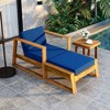 KTMBDW 3-Piece Patio Furniture Set, Chair with Adjustable Backrest and Removable Cushions, Ottoman & Table, Outdoor Garden Furniture Sets - 4 of 4