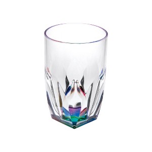 Rainbow Diamond Acrylic Glasses Drinking Set of 4 Hi Ball (17oz), Plastic Drinking Glasses, BPA Free, Drinkware Set, Drinking Water Glasses - 1 of 1