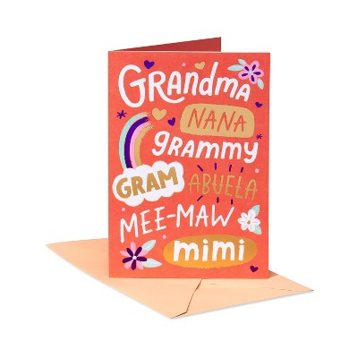 Mother's Day Card For Grandma 'Nana, Grammy, Abuela'