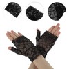 Unique Bargains Women's Argyle Lace Sunblock Fingerless Gloves 1 Pair - 2 of 4