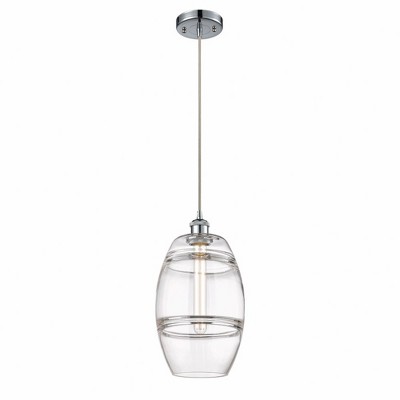 Vaz - 1 Light Cord Hung Mini Pendant In Industrial Style-9.88 Inches Tall and 8 Inches Wide