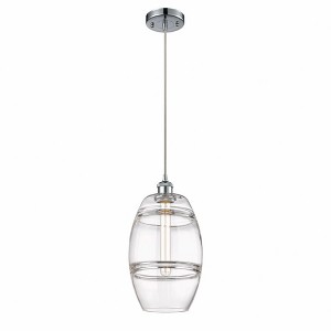 Vaz - 1 Light Cord Hung Mini Pendant In Industrial Style-9.88 Inches Tall and 8 Inches Wide - 1 of 1
