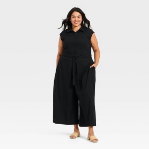 Women's Belted Jumpsuit - A New Day™ - 1 of 3