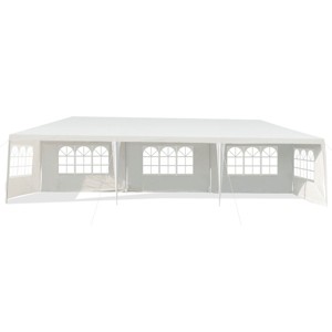 Tangkula 10' x 30' Outdoor White Wedding Party Event Tent with 5 Removable Side Walls - 1 of 4