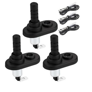 Itopfox 12V Alarm Hood Pin Switch, Momentary Universal Adjustable Door Jamb Flange Light Switch 20A 12 Volt Nickel Plated with Rubber Boot - 1 of 4