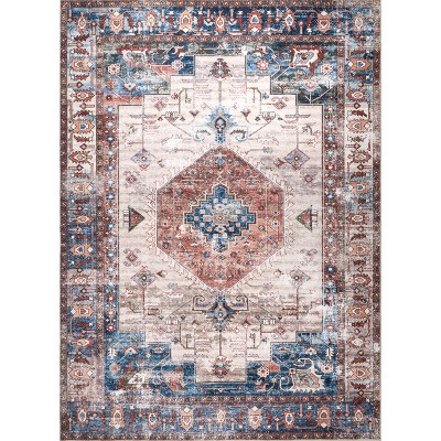 8'x10' Rectangle Loomed Medallion Area Rug Multicolored - nuLOOM