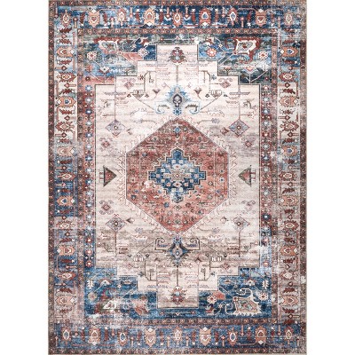 8'x10' Rectangle Loomed Medallion Area Rug Multicolored - nuLOOM