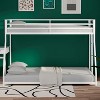 Christopher Knight Home Joanna Twin Over Full Metal Low Profile Bunk Bed with Safety Vent Board and Guardrail Built-In Ladder - 3 of 4