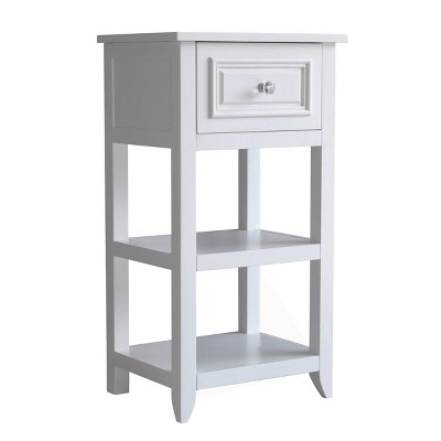 Dawson Floor Cabinet with 1 Drawer White - Elegant Home Fashions