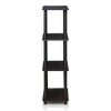 Furinno 4-Tier Ladder Decorative Bookshelf Open Multipurpose Shelf Display Rack Bathroom Kitchen Entryway Storage Shelves,Dark Walnut - 2 of 4