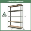 Costway 3 PCS 5 Tier Adjustable Garage Shelving Unit with 2200 lbs Max Load for Warehouse Black/Grey/Blue/Silver - 3 of 4