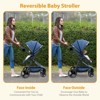 Convertible Baby Stroller, 2 in 1 Foldable Pushchair for Newborn, High Landscape Bassinet Pram, Adjustable Canopy, 5-Point Harness for Toddler - 3 of 4