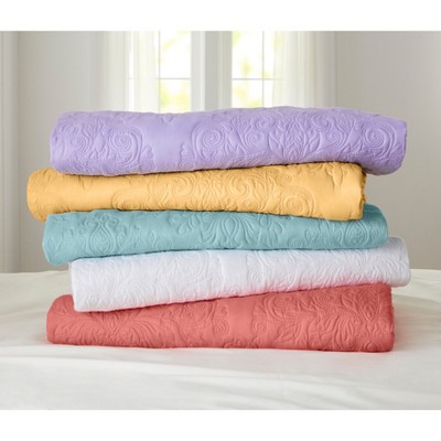 King Size Yellow Woven Polyester Bedspread