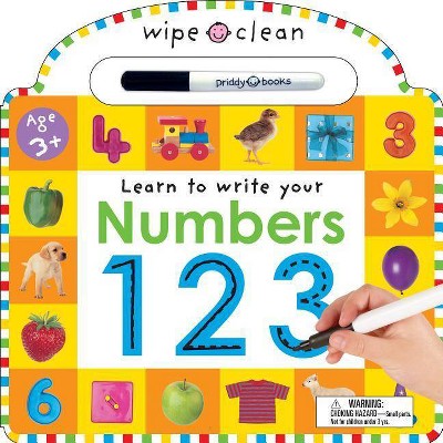 Numbers 1 2 3 - (Wipe Clean Learning Books) by  Roger Priddy (Mixed Media Product)