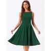 Allegra K Women's Sleeveless Boat Neck High Waist Fit and Flare Work Dresses - 4 of 4