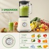Itopfox 750W Professional Blender with 6-Cup Glass Jar, 6 Sharp Stainless Steel Blades for Smoothies, Shakes, Ice Crush, Juice, Puree, Soup in White - 3 of 4