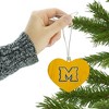 McNeese State University Secondary Logo Heart Love Wood Christmas Tree Holiday Ornament - 3 of 3