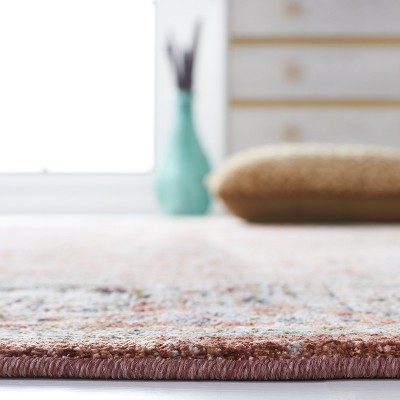 Safavieh Silverado Blue and Rust 2' x 8' Runner Rug