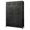 Tall Dresser with 13 Drawers, Fabric Storage Organizer Chest for Bedroom, Sturdy Steel Frame with Wood Top - 2 of 4