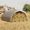 FUFU&GAGA Gray Livestock Shade Canopy Patio Canopy Farm Pasture Shade Shelter - Weather - Resistant Livestock & Hay Storage Tent - 3 of 4